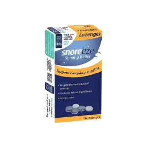 Snoreeze Lozenges - 16 lozenges- helps relief from snoring