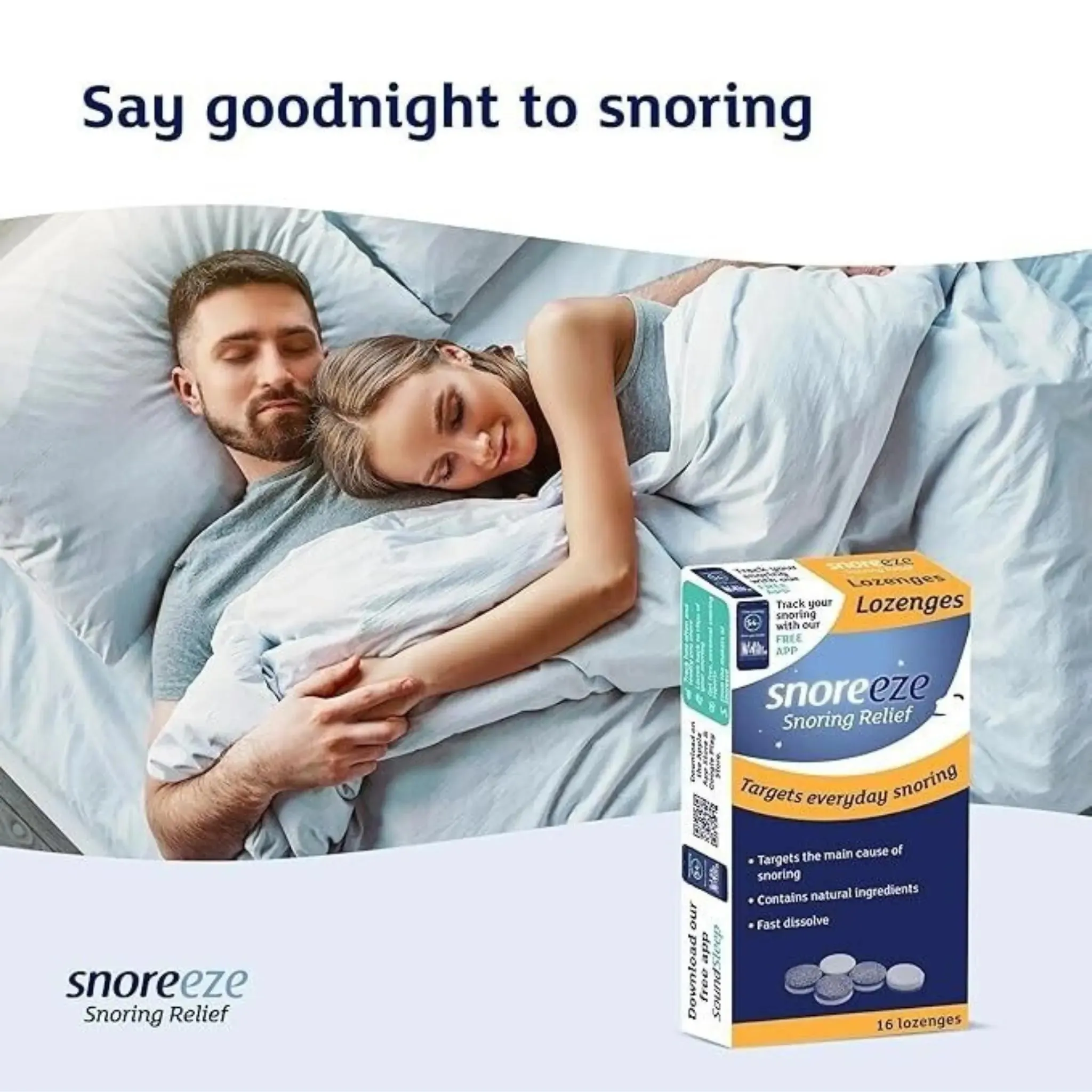 Snoreeze Lozenges - 16 lozenges- helps relief from snoring