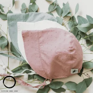 Swiss Dot Ivory Bonnet