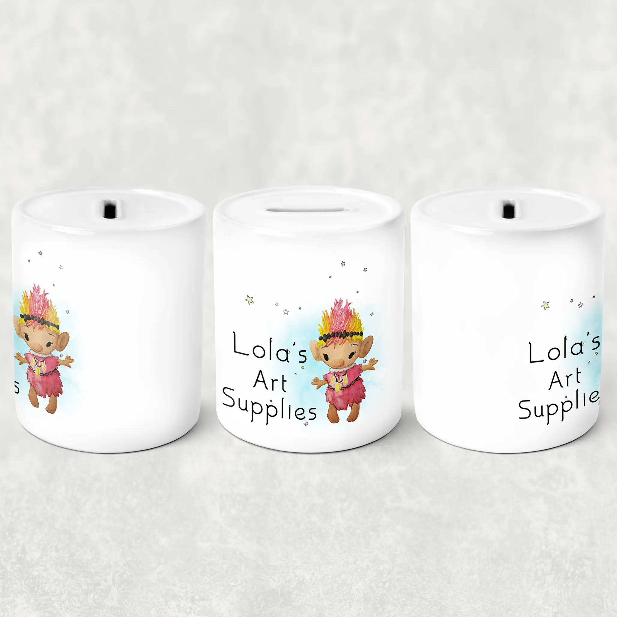 Troll Personalised Money Saving Pot