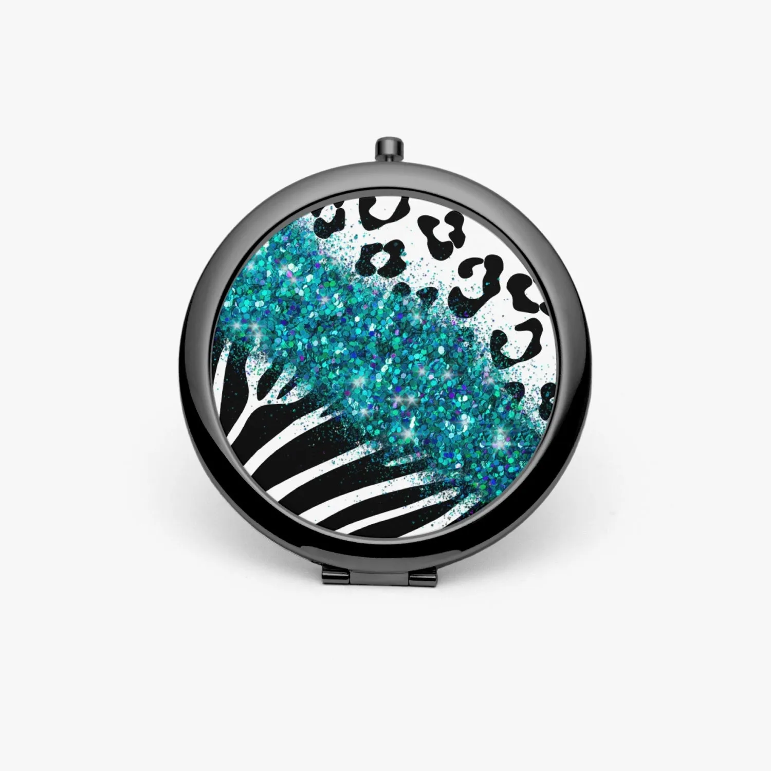 Turquoise Glitter | Compact Mirror