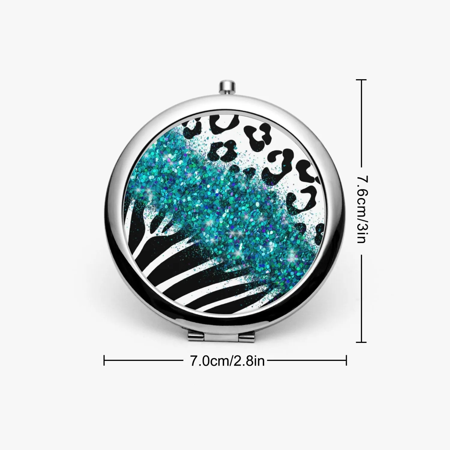 Turquoise Glitter | Compact Mirror