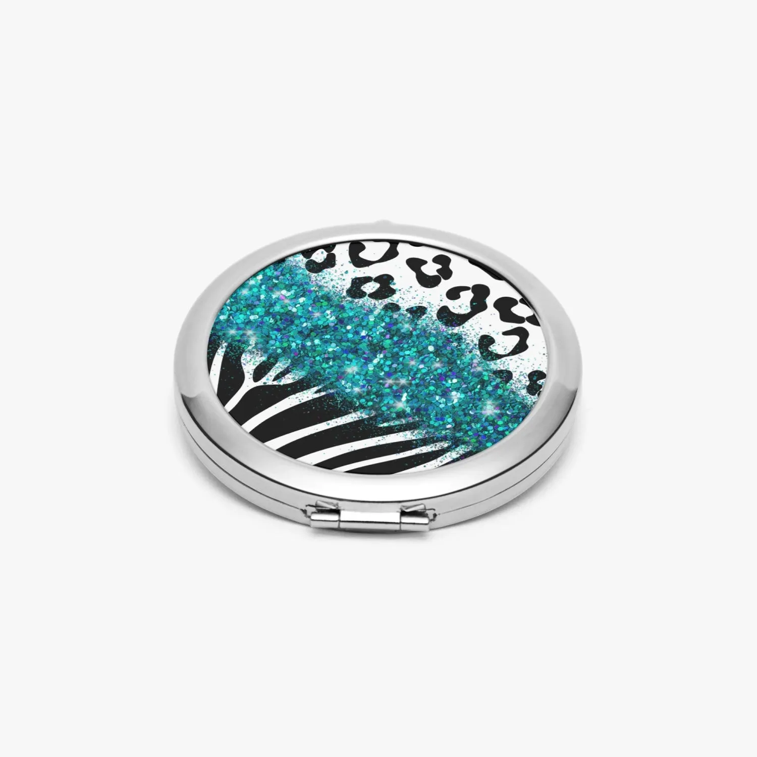 Turquoise Glitter | Compact Mirror