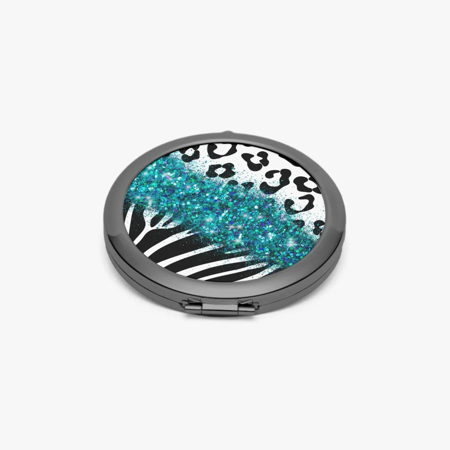 Turquoise Glitter | Compact Mirror