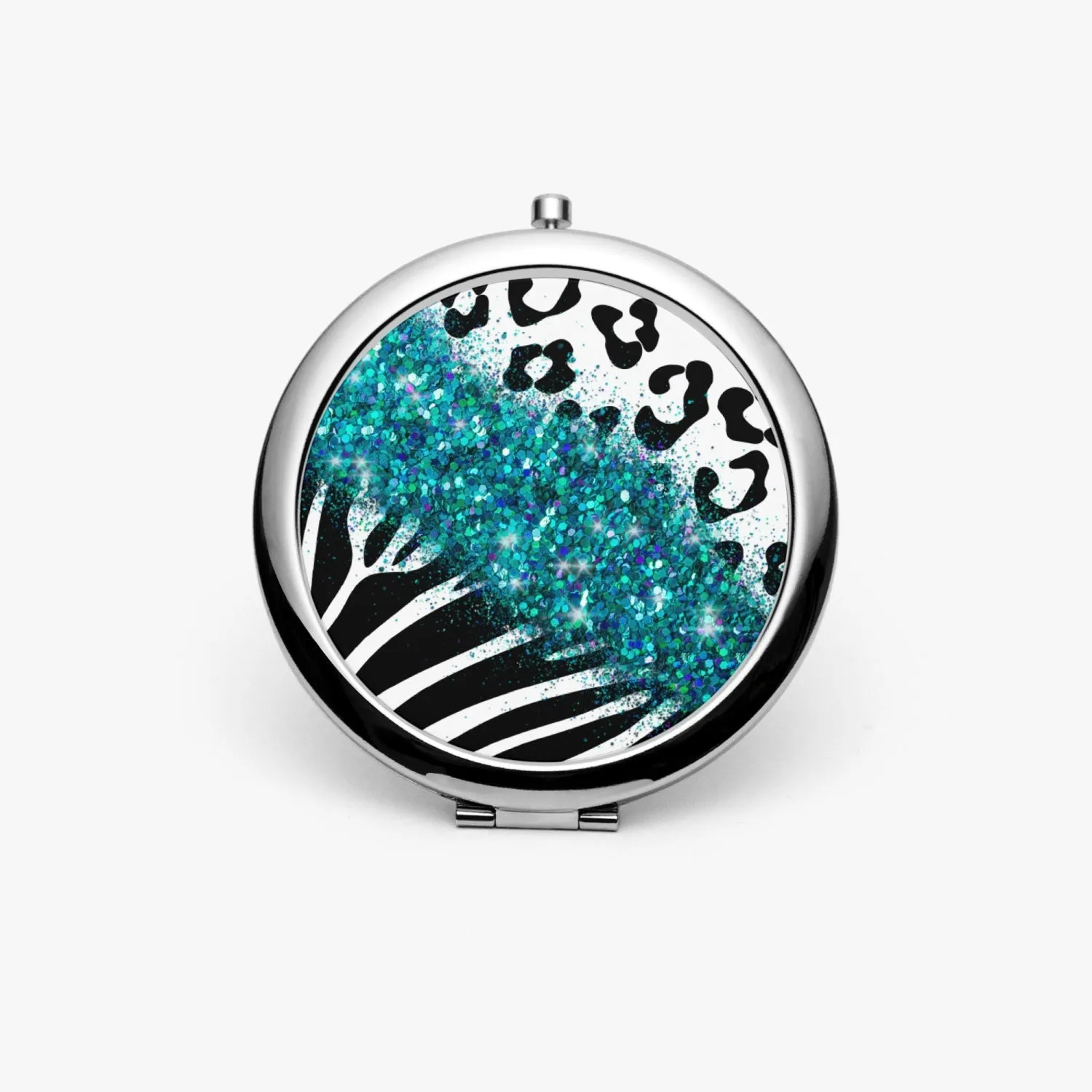 Turquoise Glitter | Compact Mirror