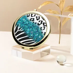 Turquoise Glitter | Compact Mirror