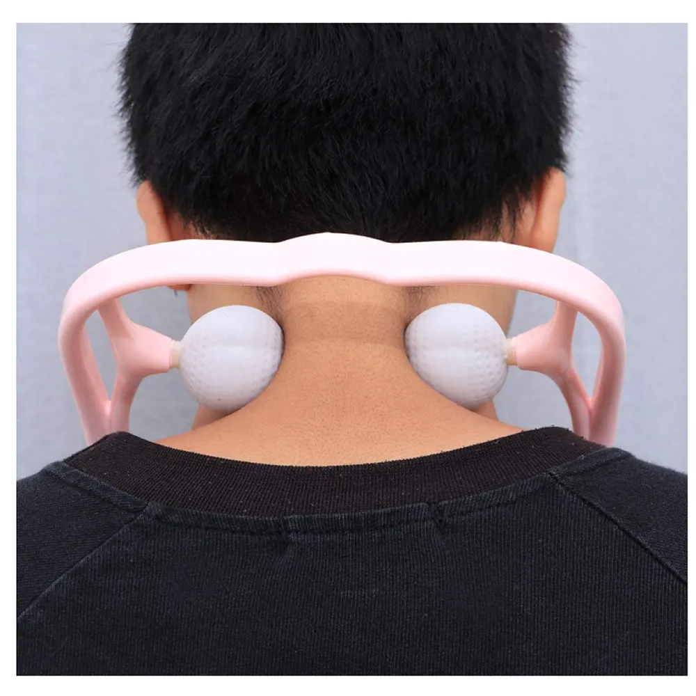 U-Shaped Manual Neck Massager Balls 183433 Pink Massager
