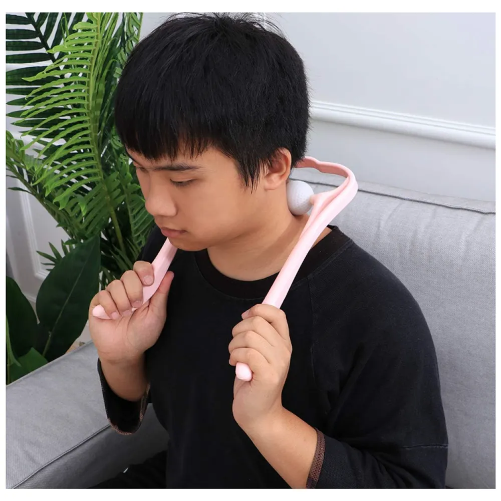 U-Shaped Manual Neck Massager Balls 183433 Pink Massager