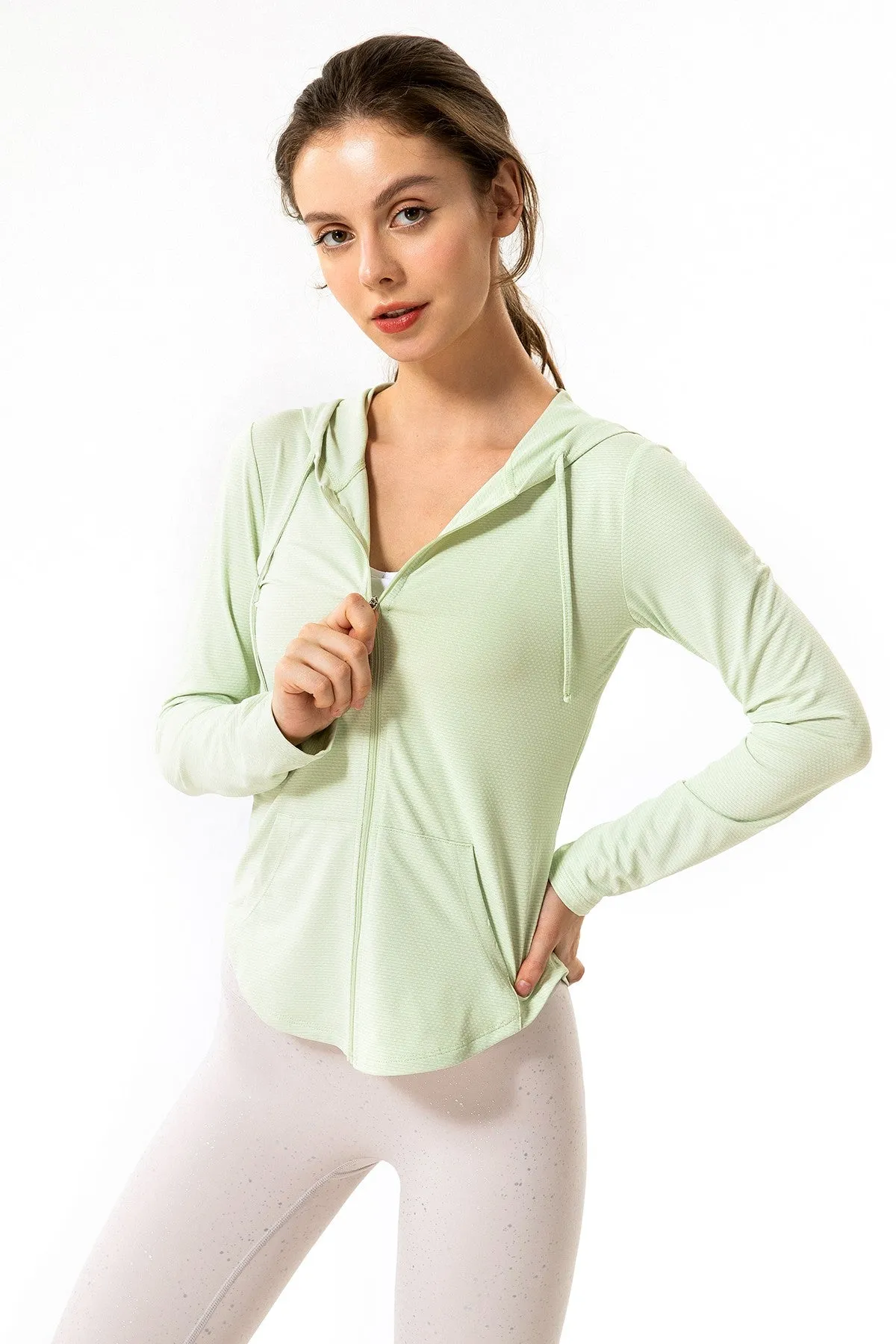 UPF 50  UV Sun Protection Full-Zip Hooded