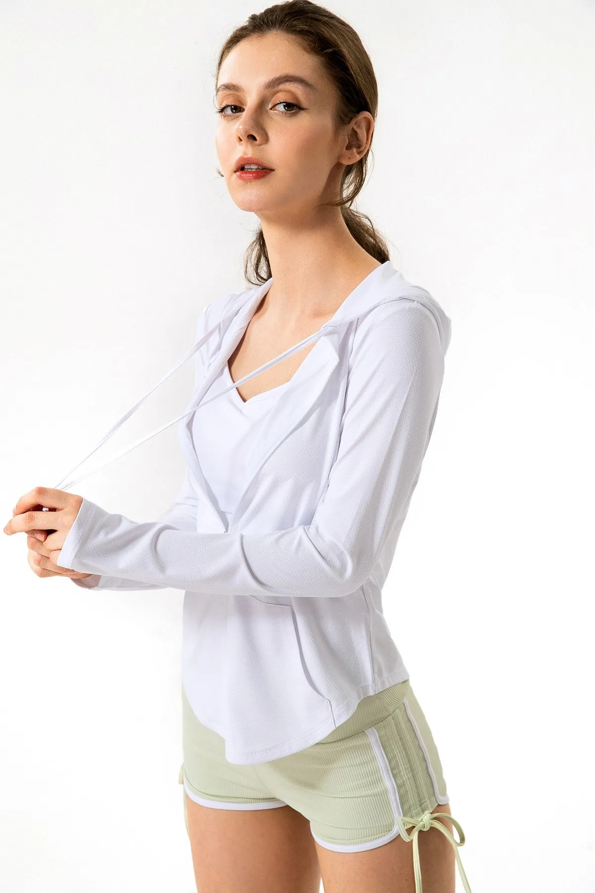 UPF 50  UV Sun Protection Full-Zip Hooded