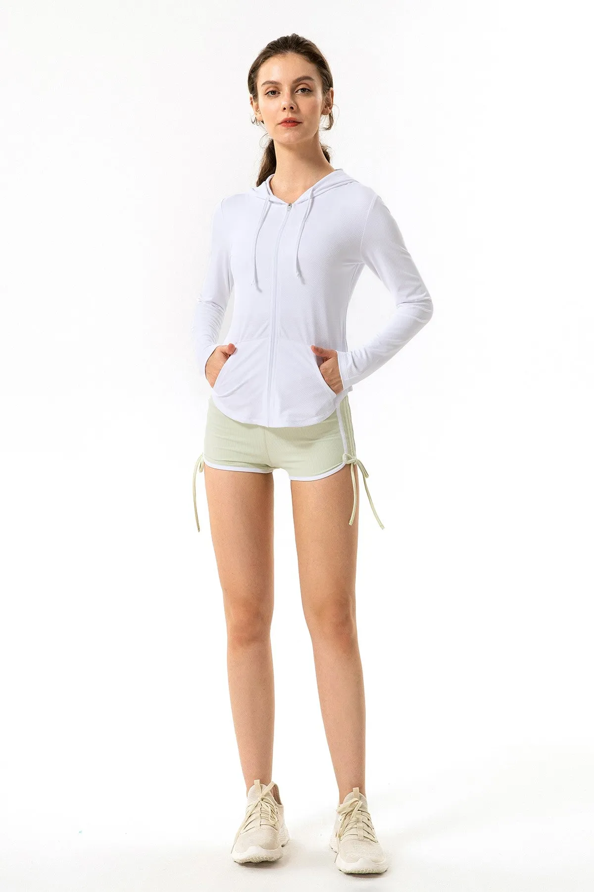 UPF 50  UV Sun Protection Full-Zip Hooded