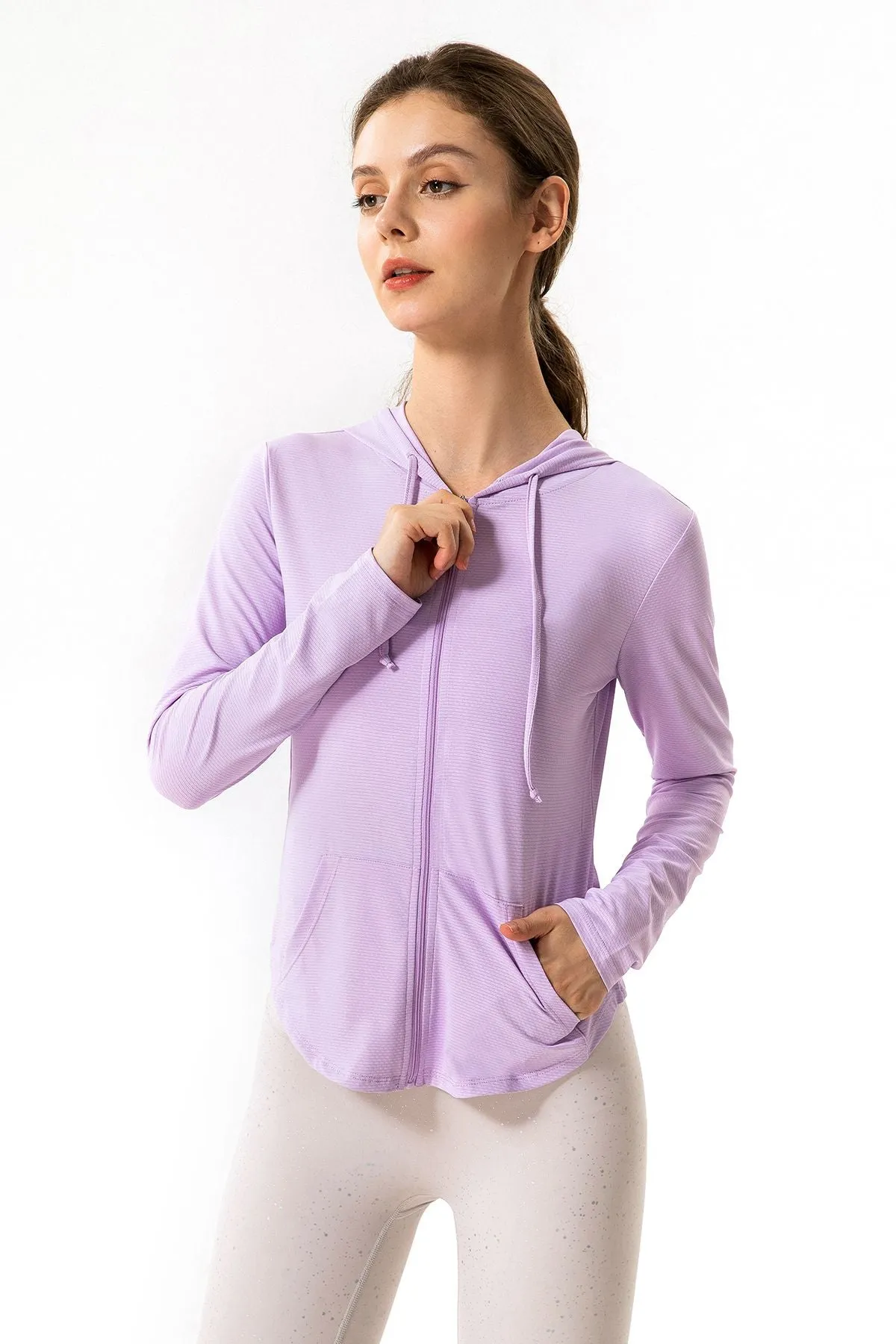 UPF 50  UV Sun Protection Full-Zip Hooded
