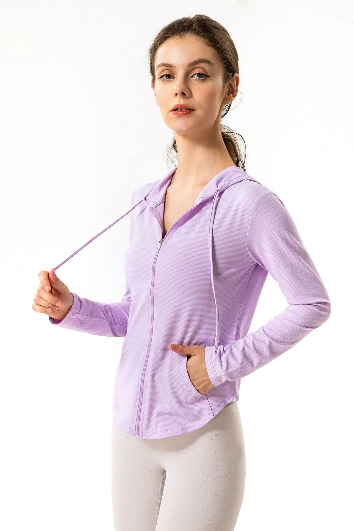 UPF 50  UV Sun Protection Full-Zip Hooded