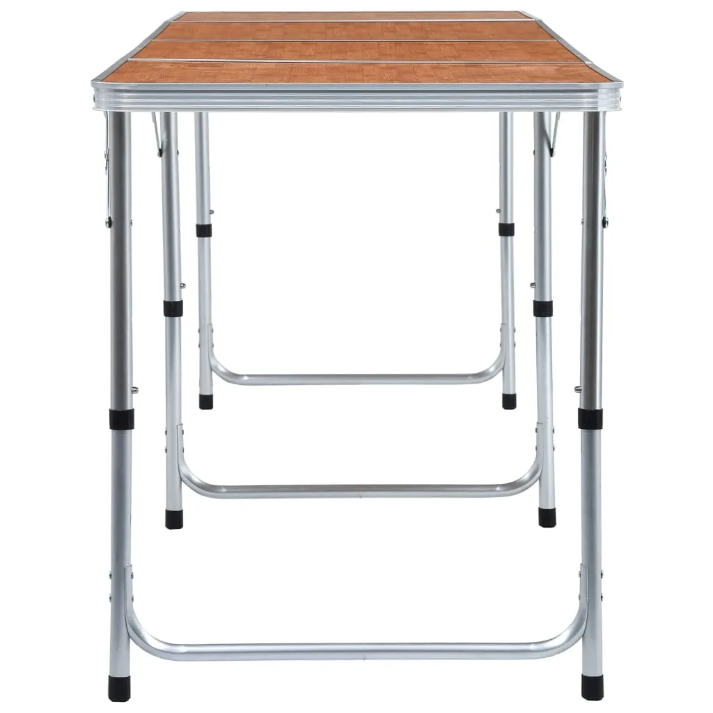 vidaXL Foldable Camping Table Aluminium 240x60 cm - Portable and Sturdy