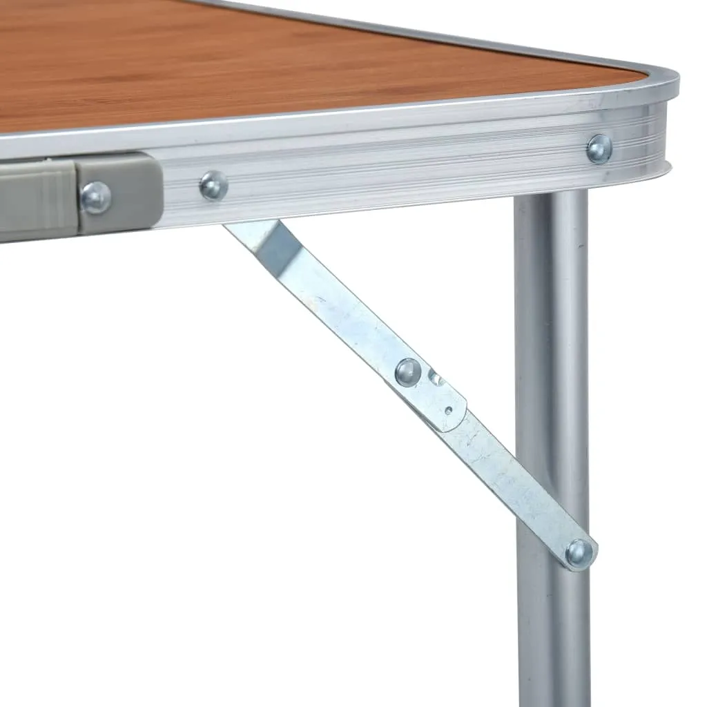 vidaXL Foldable Camping Table Aluminium 240x60 cm - Portable and Sturdy