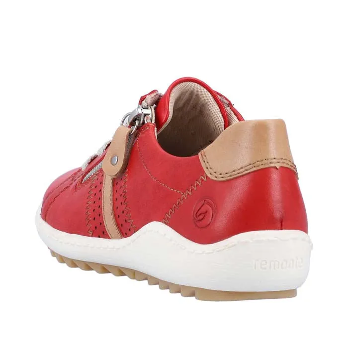 Womens Rieker Liv in Flamme/Bisquit/Rosso