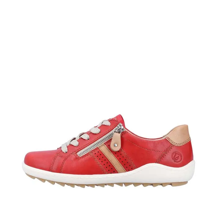Womens Rieker Liv in Flamme/Bisquit/Rosso