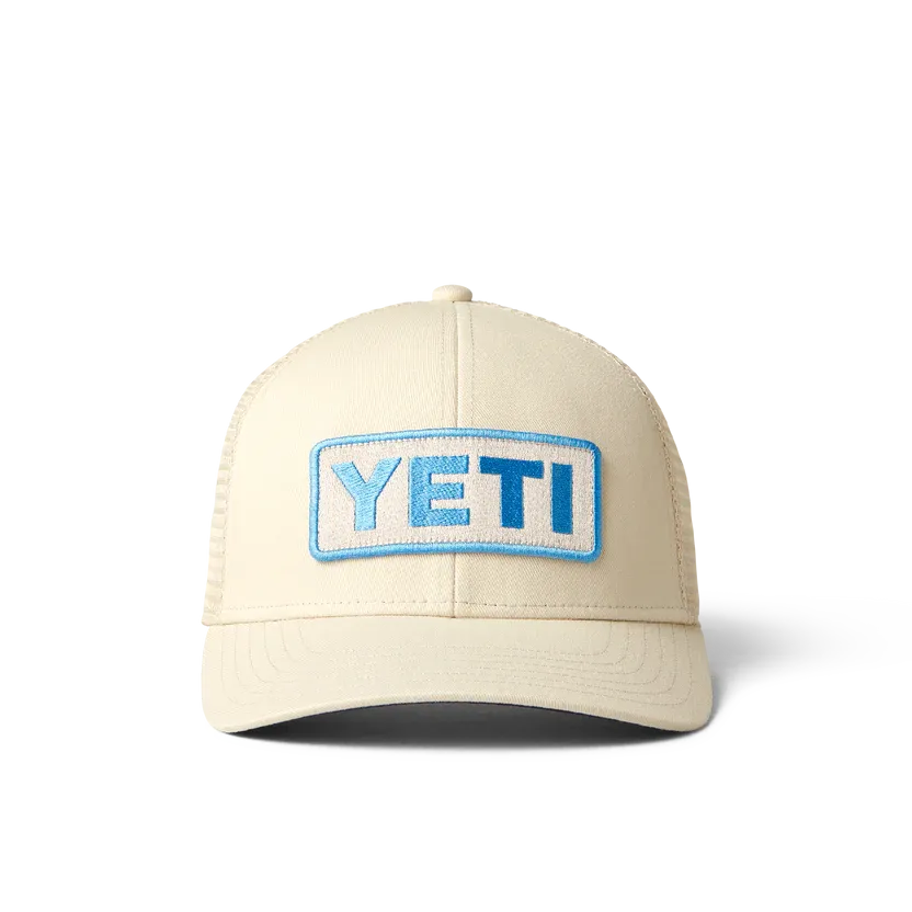 Yeti Logo Badge Trucker Hat Cream