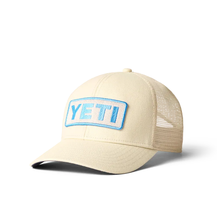Yeti Logo Badge Trucker Hat Cream